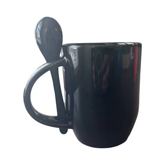 Galleyware - Wholesale Coffee Mug - Ceramic Mug with Spoon 13oz