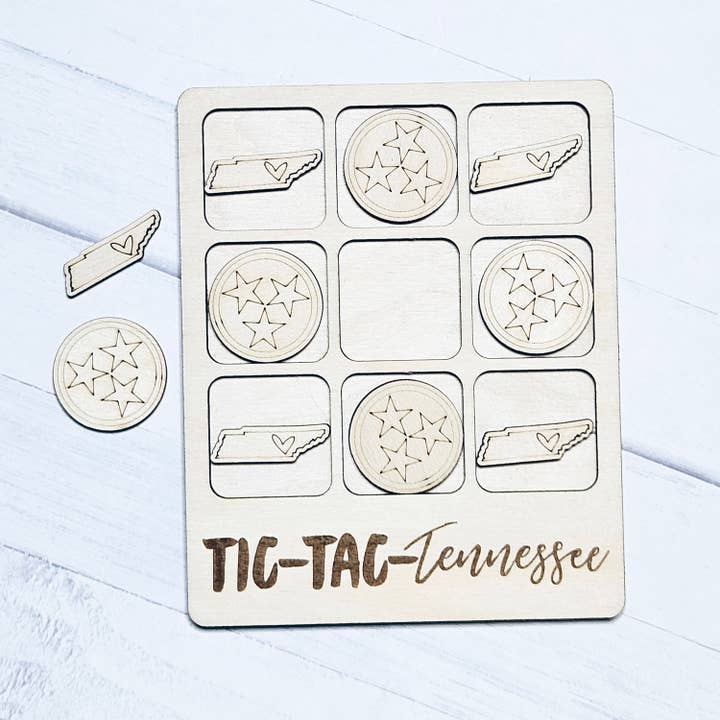 Tennessee Tri-Star Tic-Tac-Toe Game for wholesale by The Trendy Traveler
