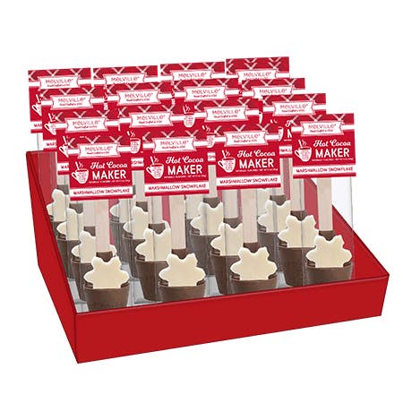 Melville Candy Company - Wholesale Hot Cocoa Spoon - Snowflake Marshmallow Hot Chocolate Spoons