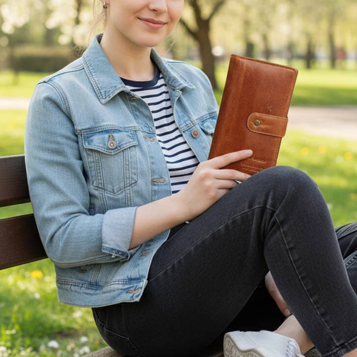 Kima Tan (Genuine Leather with RFID Protection) for wholesale by Alta Quero