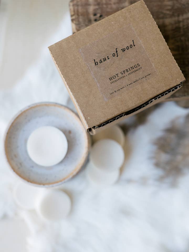 Eucalyptus + Peppermint Soy Wax Melts / Wax Tarts for wholesale by Haus of Wool