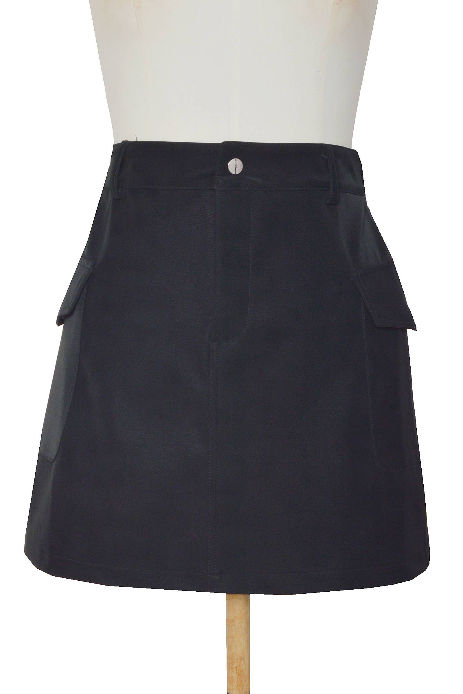 ELLI WHITE - Wholesale Skirt - Women's - Short skirt with flap pockets7