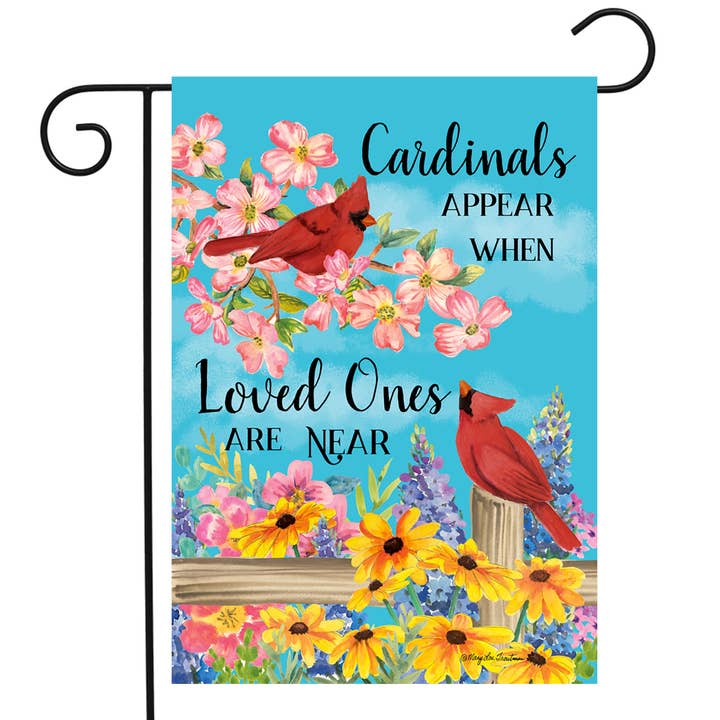 Cardinals Appear Spring Garden Flag for wholesale by Briarwood Lane