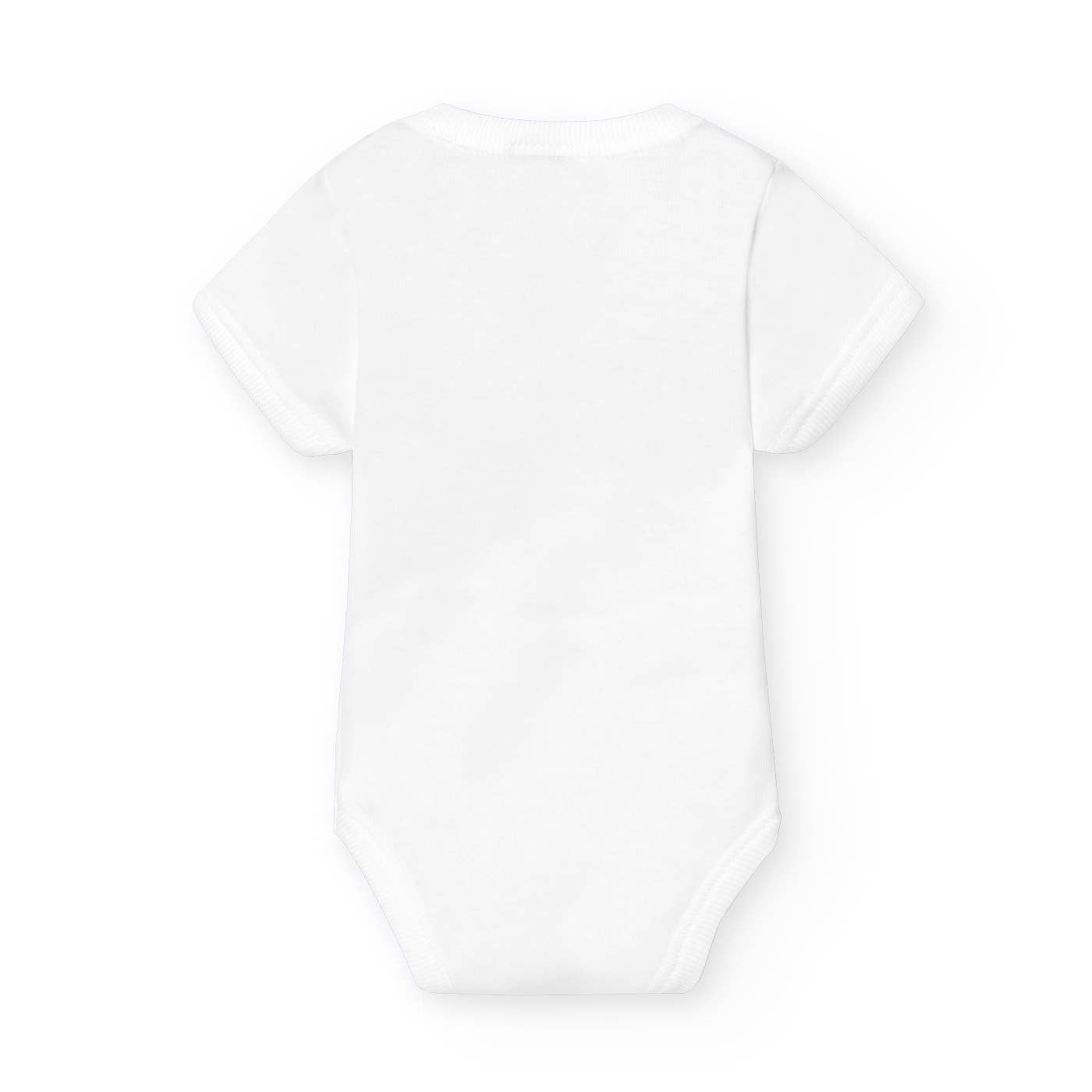 blank 1X1 Open Shoulder Short Sleeve Baby Bodysuit for wholesale on Faire1