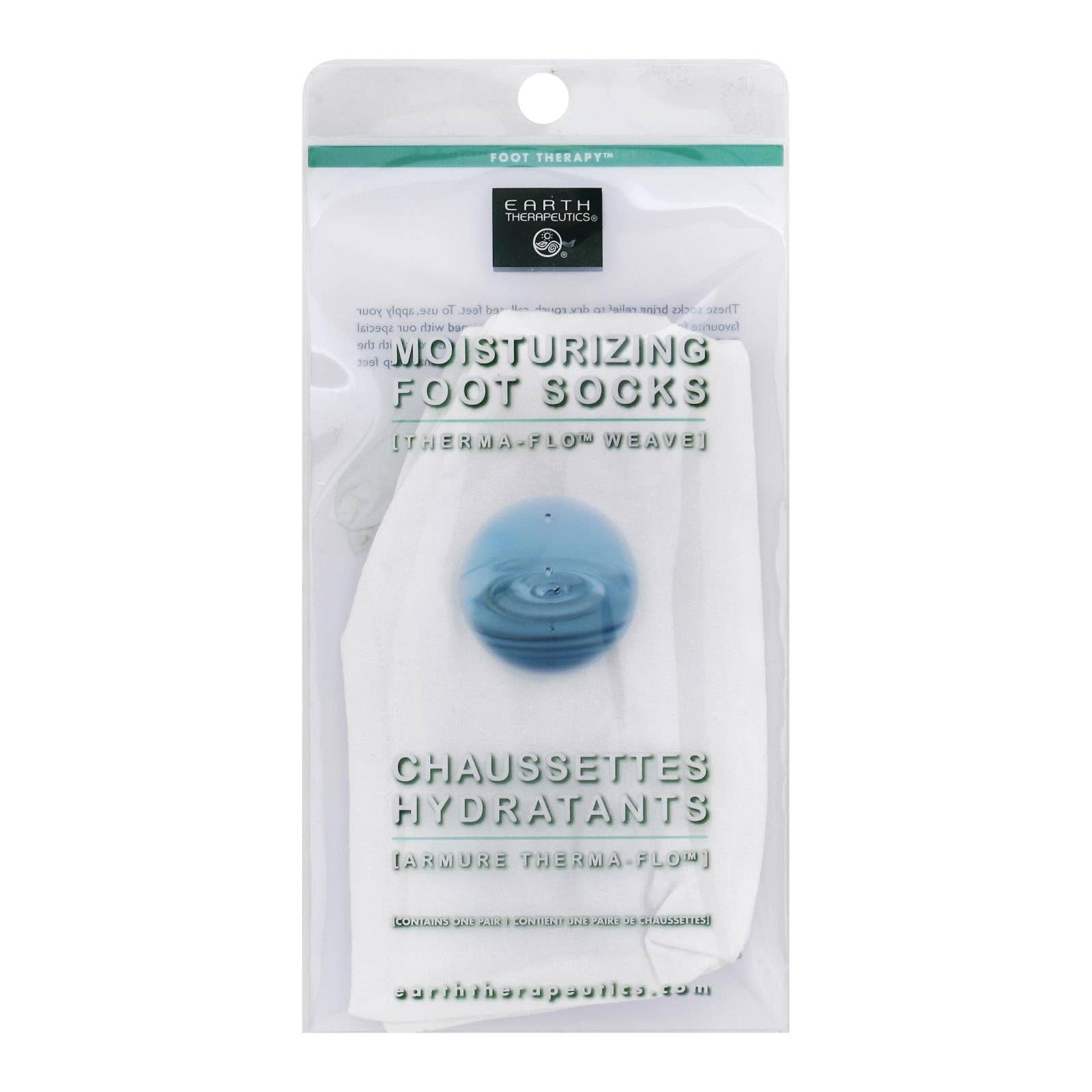 Everyday Supply Co - Wholesale Moisturizing Socks - Earth Therapeutics Moisturizing Foot Socks White - 1 Pair0