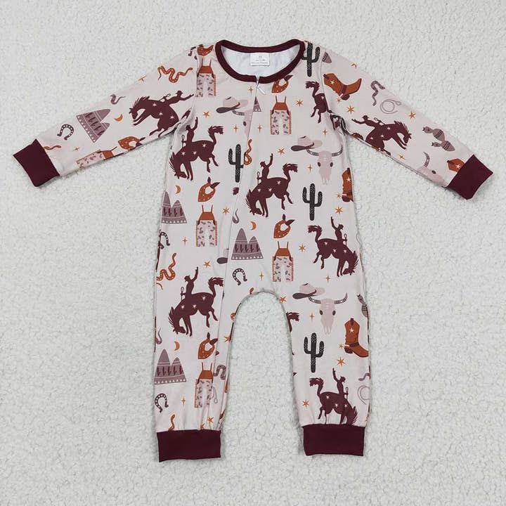 Aier Wholesale - Wholesale Jumpsuit - Baby - Baby Boys Western Rodeo Rompers