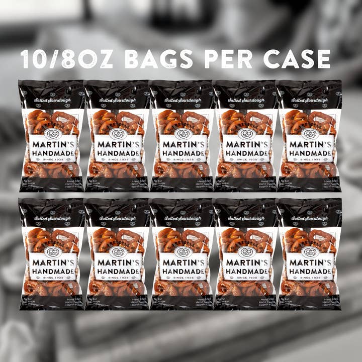 Martins Handmade Pretzels - Wholesale Pretzels - Handmade Sourdough Pretzels, Salted - 8oz Bags2