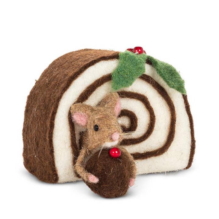 Mouse with Swiss Roll Cake-3.5"H for wholesale by Abbott