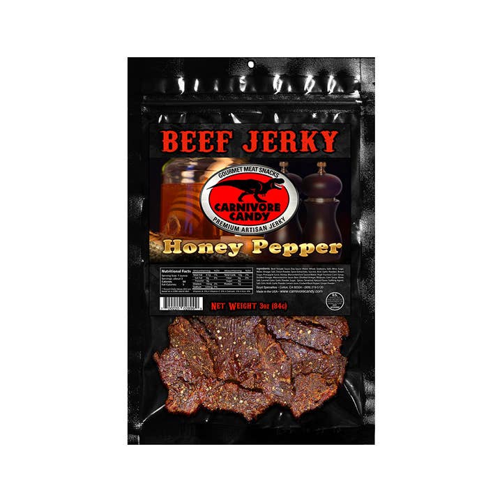 Fizz and Sweets Wholesale - Wholesale Jerky - Carnivore Candy Honey Pepper Beef Jerky