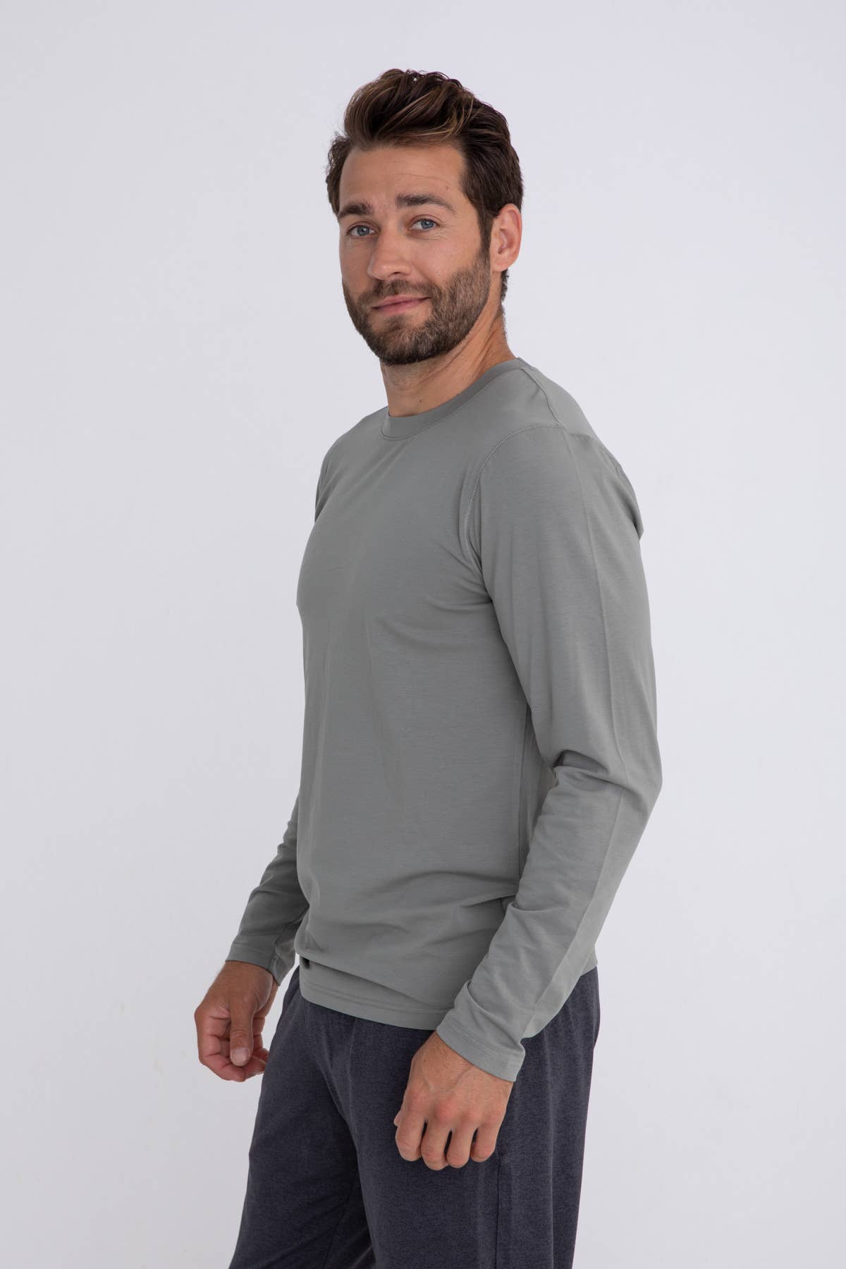 Mono B - Wholesale T-shirt - Heren - Pima katoenmix shirt met lange mouwen9