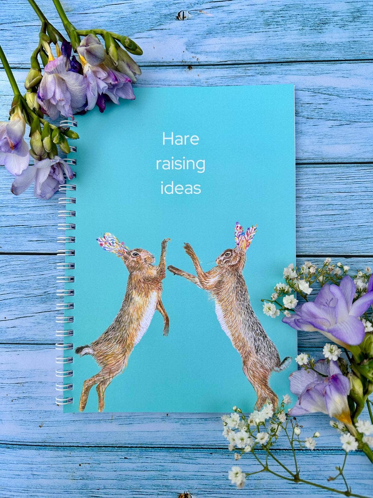 Jen Winnett Eco Artist - Wholesale Notebook - Hares Lined Eco Friendly A5 Notebook UK Made Cute Notepad1