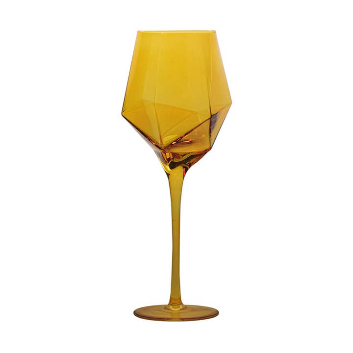 Kadra Kitchenware - Wholesale Wine glass - Vikko Decor - Sparkle, Yellow, Wine Glass, 22 Oz1