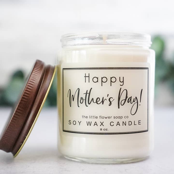 The Little Flower Soap Co - Wholesale Bath & Body Set - Mother's Day Candle and Soap Gift Set - Gift for Mom