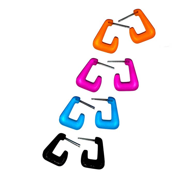 Elle Frosted Hoop Earrings for wholesale by Leetie Lovendale