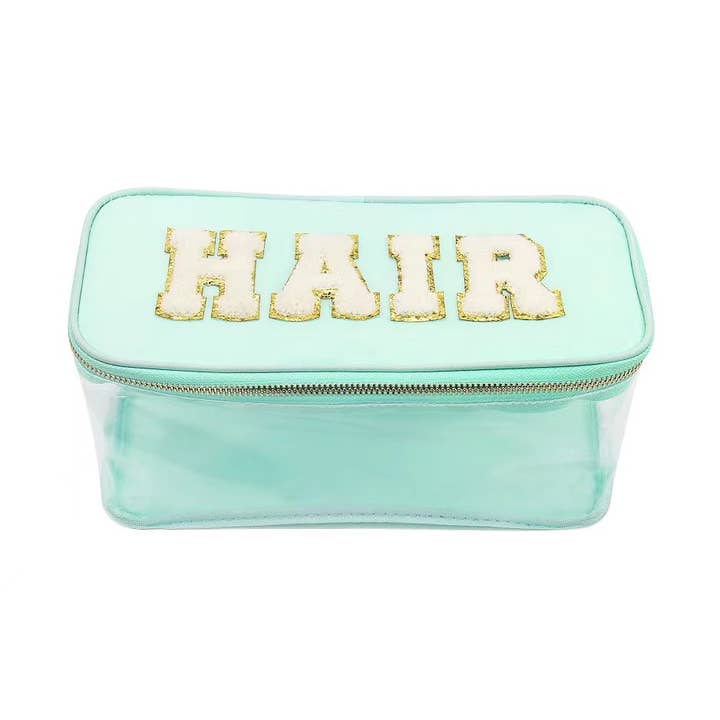 Mavi Bandz - Wholesale Makeup/Cosmetic Bag - Varsity Collection Clear Hair Cosmetic Bag Chenille0