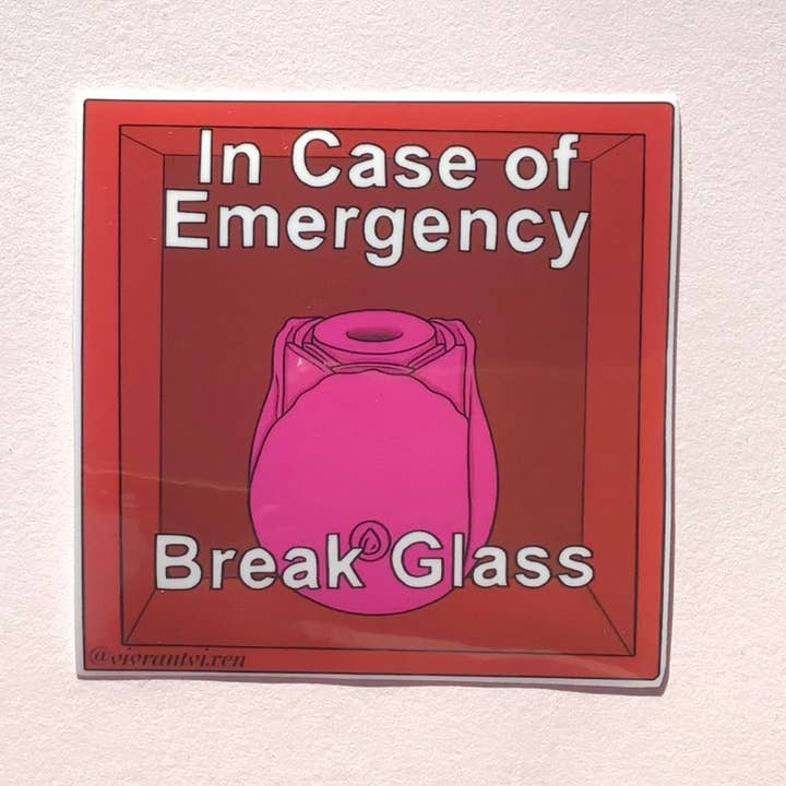 Rose Toy Adult Die Cut Vinyl Sticker, Sex Positive Art for wholesale by Vivrant Vixen