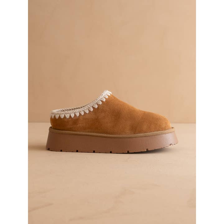 The Brandi | Camel Platform Cozy Mule Slipper and other Purchase Wholesale mule. Free Returns & Net 60 Terms on Faire trending on Faire.
