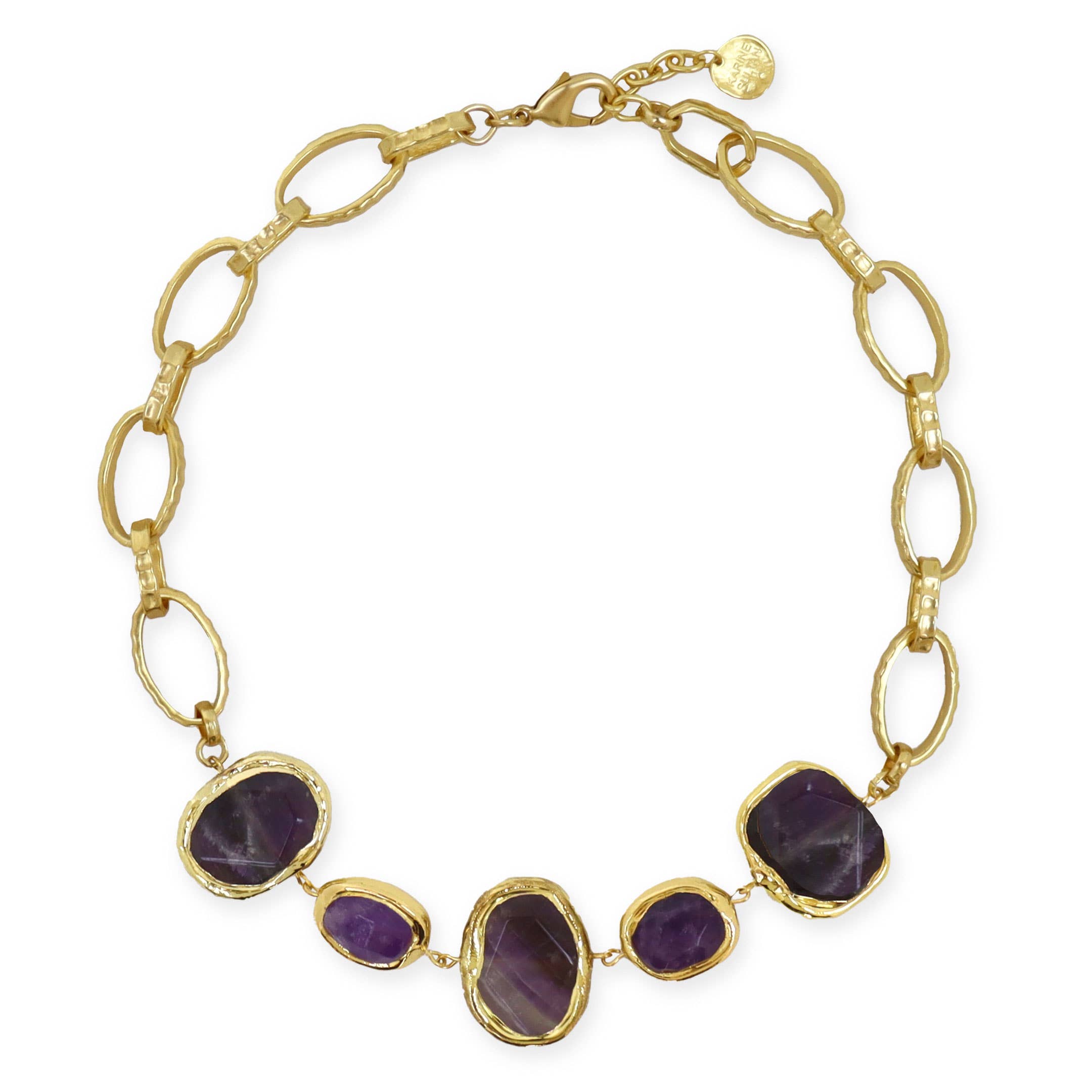 KARINE SULTAN – wholesale Bib necklace – Luxurious Statement Amethyst Necklace0