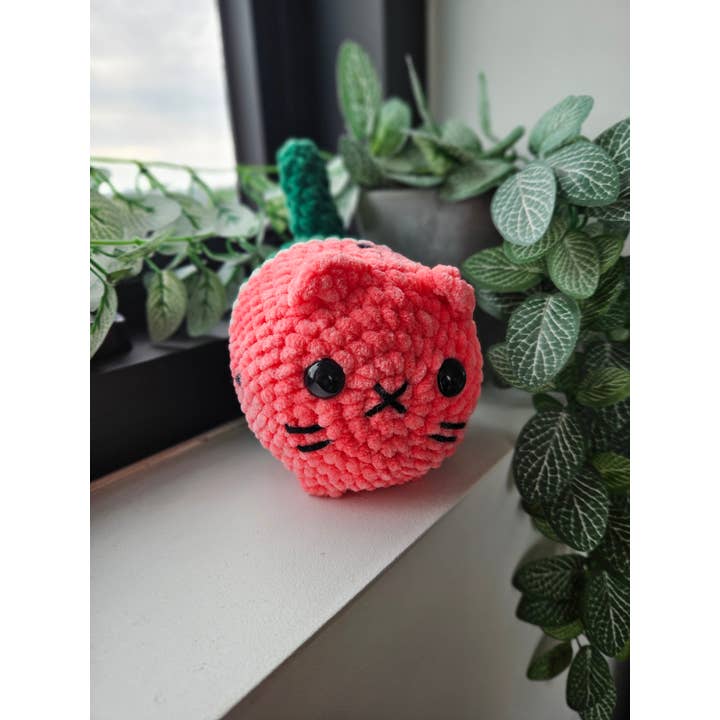 TOMOPOD LLC - Wholesale Stuffed/Plush Toy - Kids & Baby - Crochet Plushie Fruit Watermelon Cat, Amigurumi Stuffed Toy