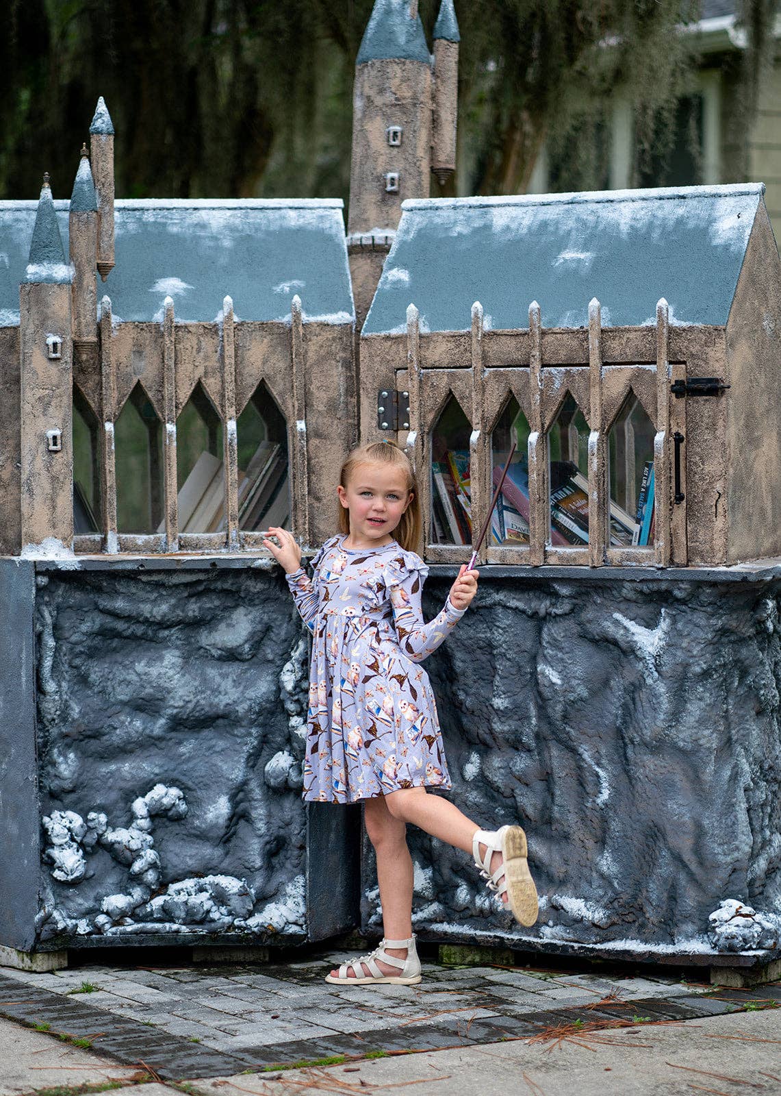 Riley & Rett - Wholesale Dress - Kids - Yer A Wizard Long Sleeve Ruffle Twirl4