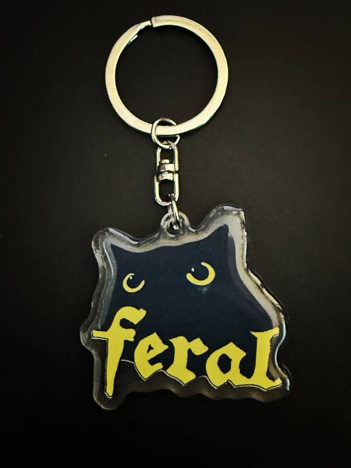 Llavero de plástico Feral de 2" para venta al por mayor de Mobius Theory