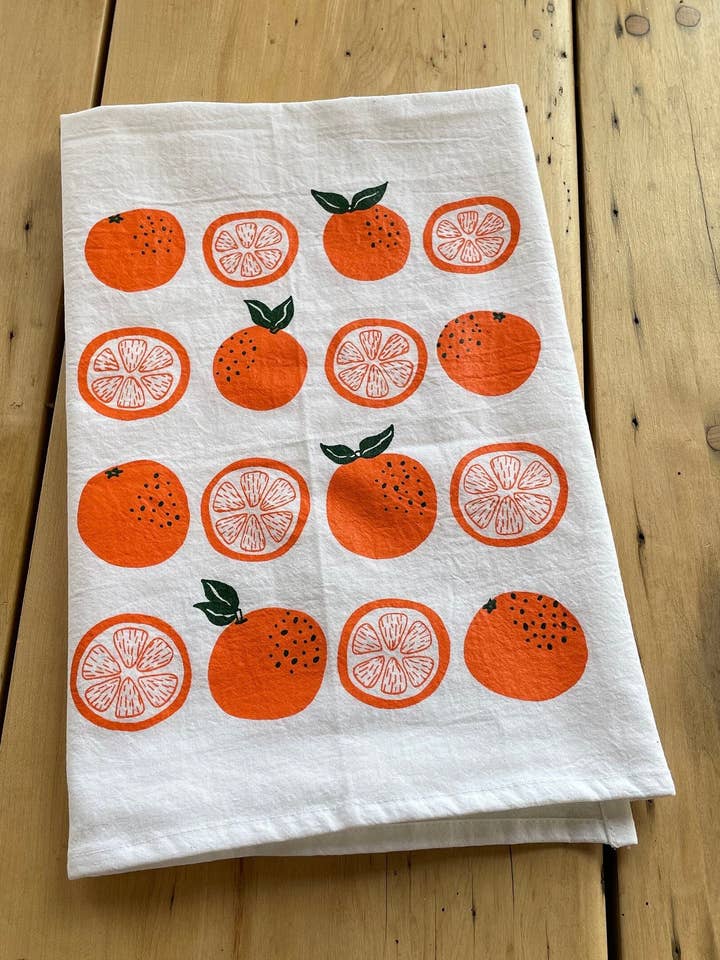 Torchon à vaisselle Oranges Inside Outside pour la vente par &Morgan
