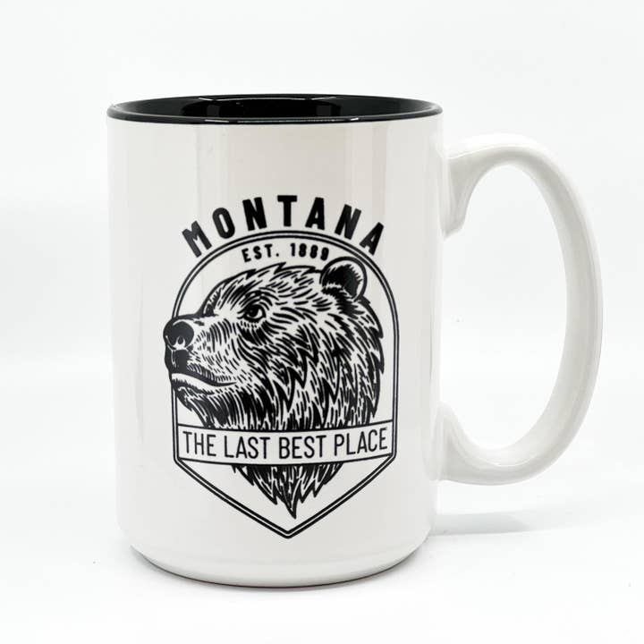 Montana Bear Head Mug 15 oz. for wholesale by Blue Peak Creative