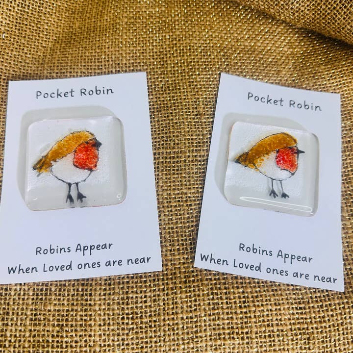 Ally Glass Studio - Vendita all'ingrosso Moneta/gettone ricordo - Pettirosso