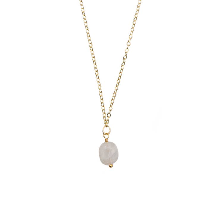Moonstone Drop Necklace for wholesale by Lotus and Luna