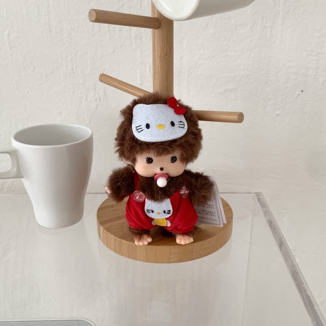 MOND HAUS - Wholesale Keychain - Women's - Fifi Keychain – Monchichi Doll in Hello Kitty Costume