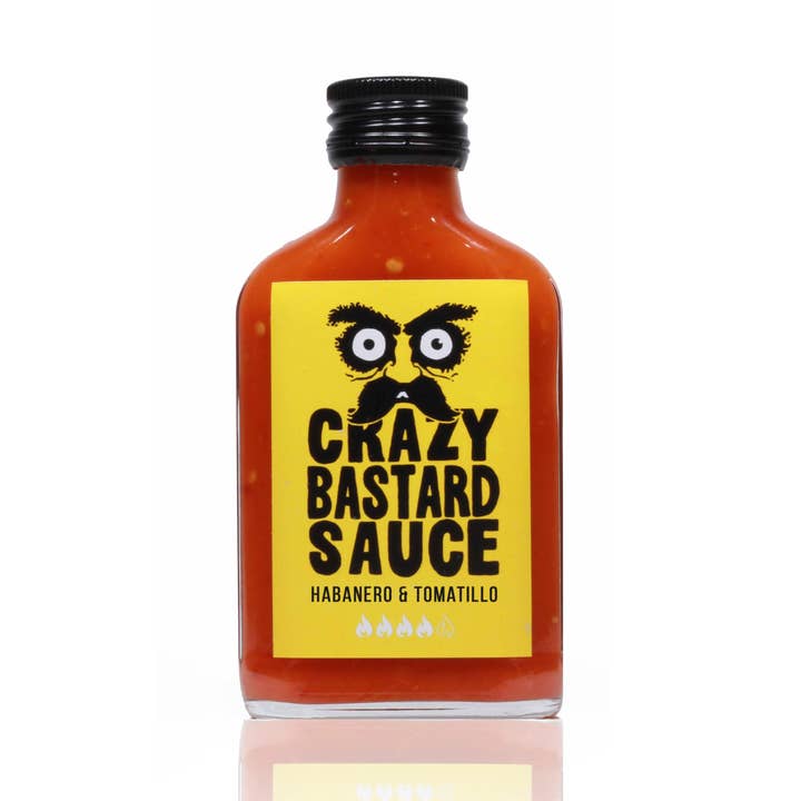 Habanero & Tomatillo 100ml Hot Sauce for wholesale by CBS Foods GmbH (Crazy Bastard Sauce)