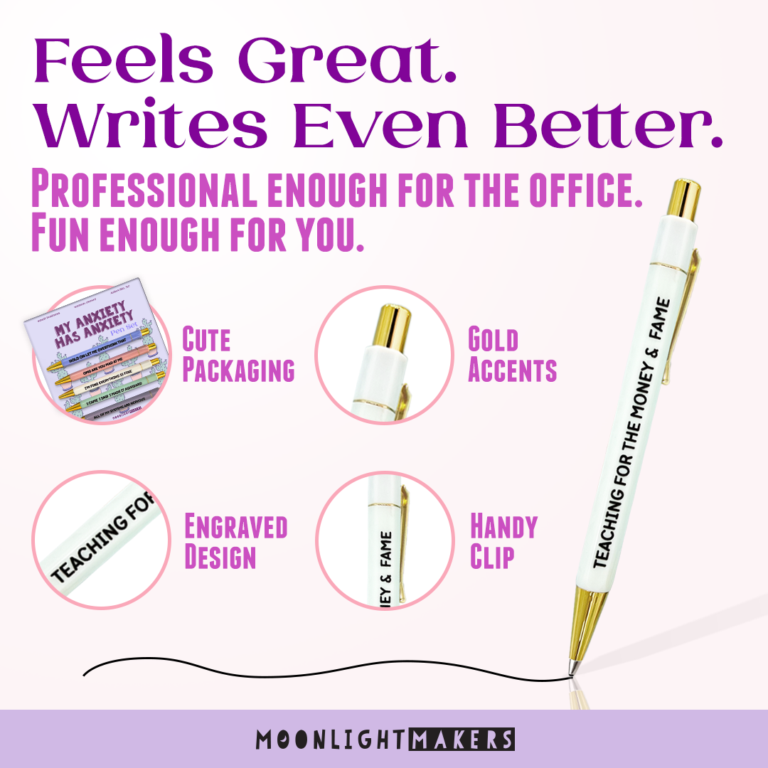 Moonlight Makers - Wholesale Pen - My Anxiety Has Anxiety - Funny Pen Set - Gift, Birthday5