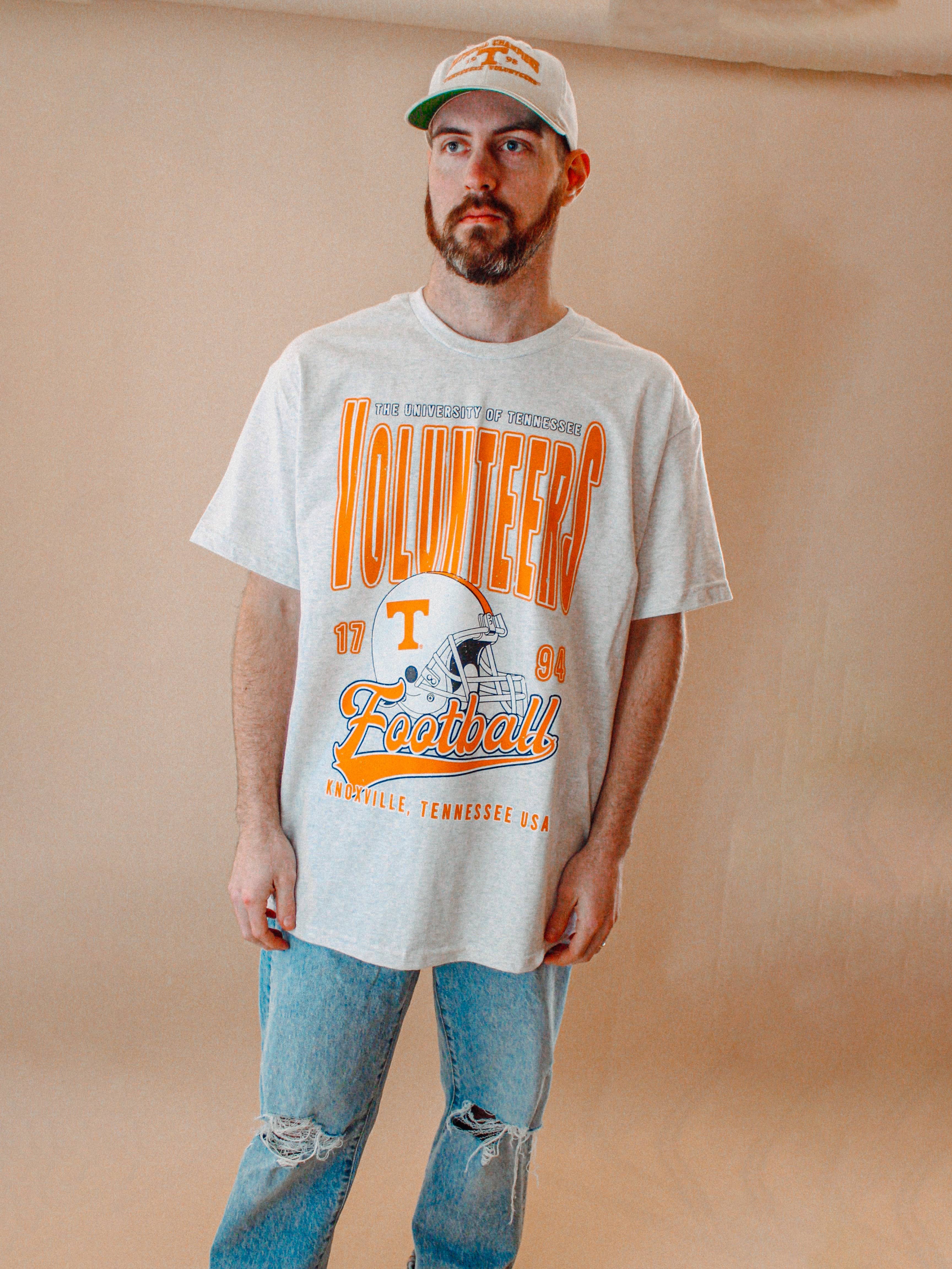 The Clandestine Underground - Vendita all'ingrosso Maglietta serigrafata - Unisex - Maglietta in Cotone Vintage Tennessee Volunteers Football7