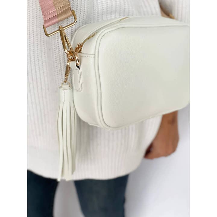 MiMi Wholesale - Wholesale Crossbody Bag - Women's - TG10204 Solid Color Tassel Camera Crossbody Bag