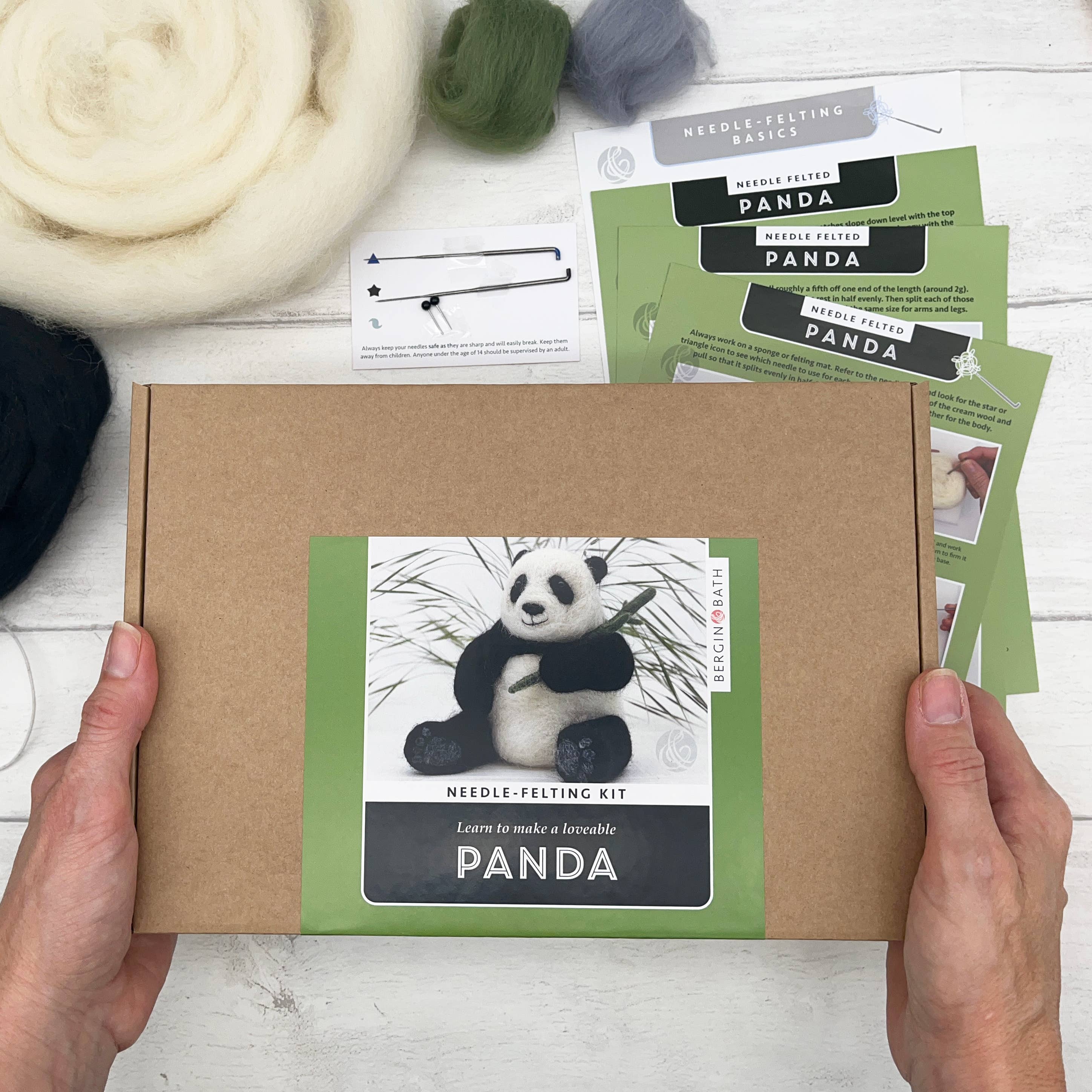 Bergin & Bath – wholesale Craft sewing kit – Needle Felting Kit - Panda - make your own giant panda1