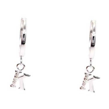 ST CZ SILVER HUGGIE BOKSTAV 'K' ER för wholesale av Fabienne