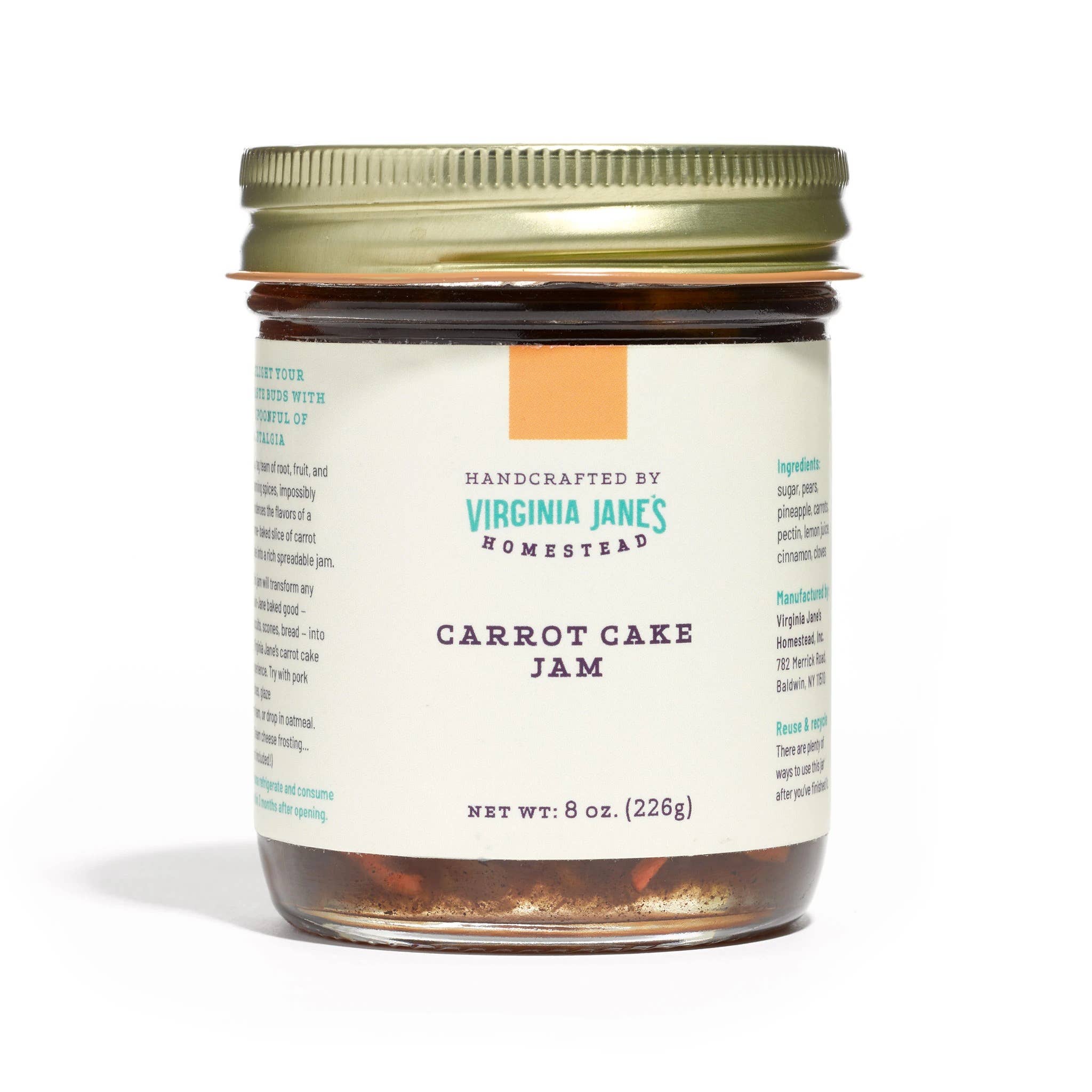 Virginia Janes Homestead - Wholesale Jam/jelly - Carrot Cake Jam