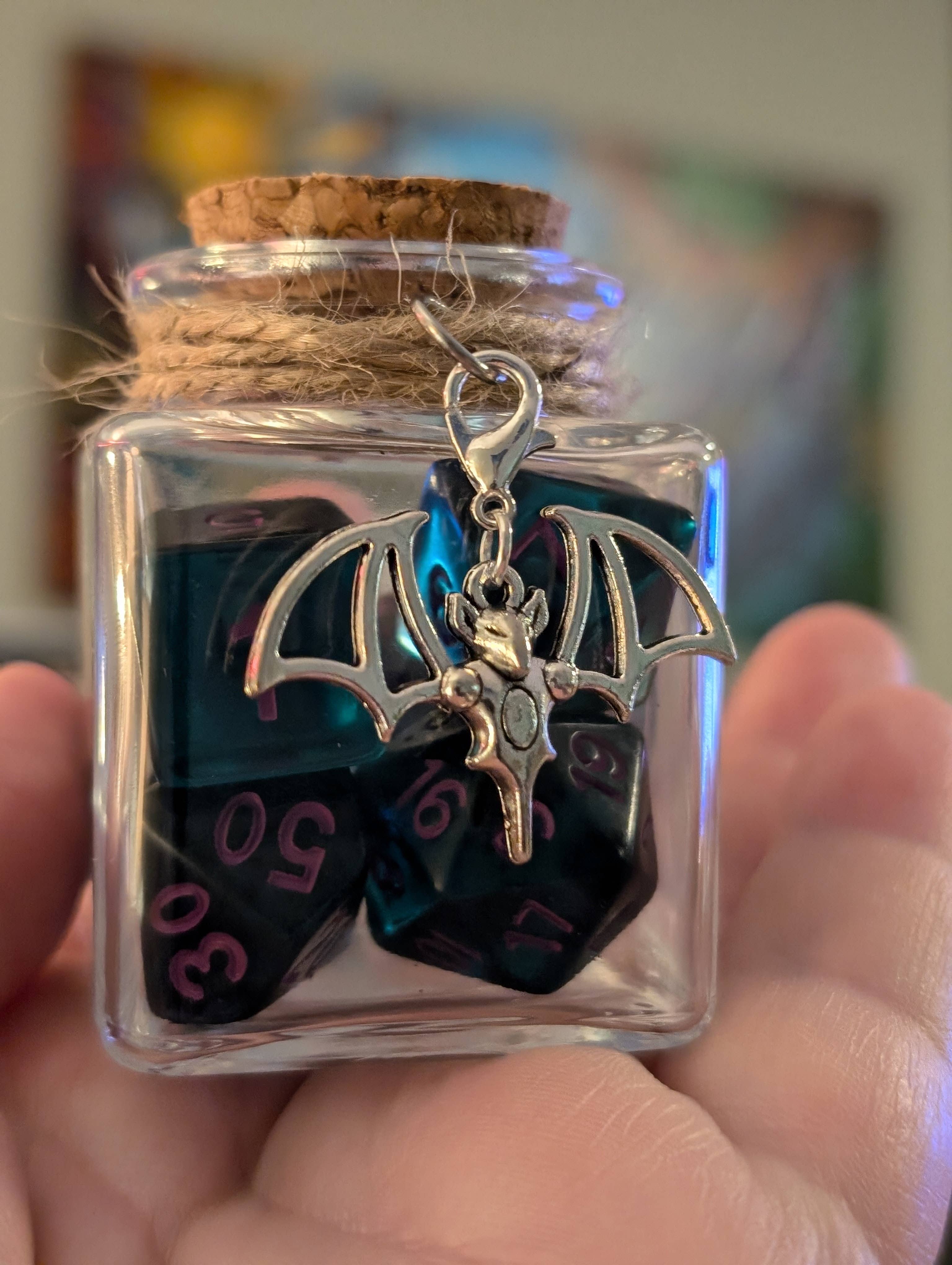 Con-Quest Crafts - Venta al por mayor Dado - Tarros de dados de hechizo con 7 dados D20 para TRPG12