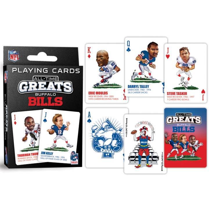 Masterpieces Puzzles - Wholesale Playing Cards - Buffalo Bills All-Time Greats Playing Cards