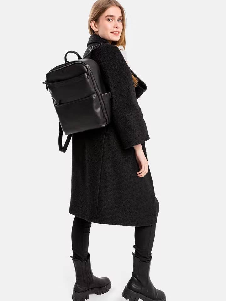 Tokyo | Vegan Backpack Black for wholesale by ESMAY