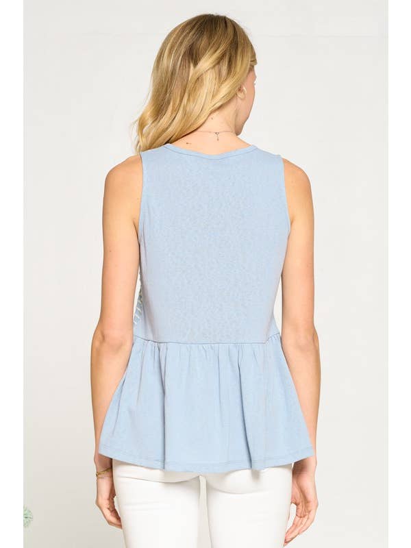 Doe and Rae - Wholesale Knit Top - Women's - Striped Torso Knit Top - 14254T
