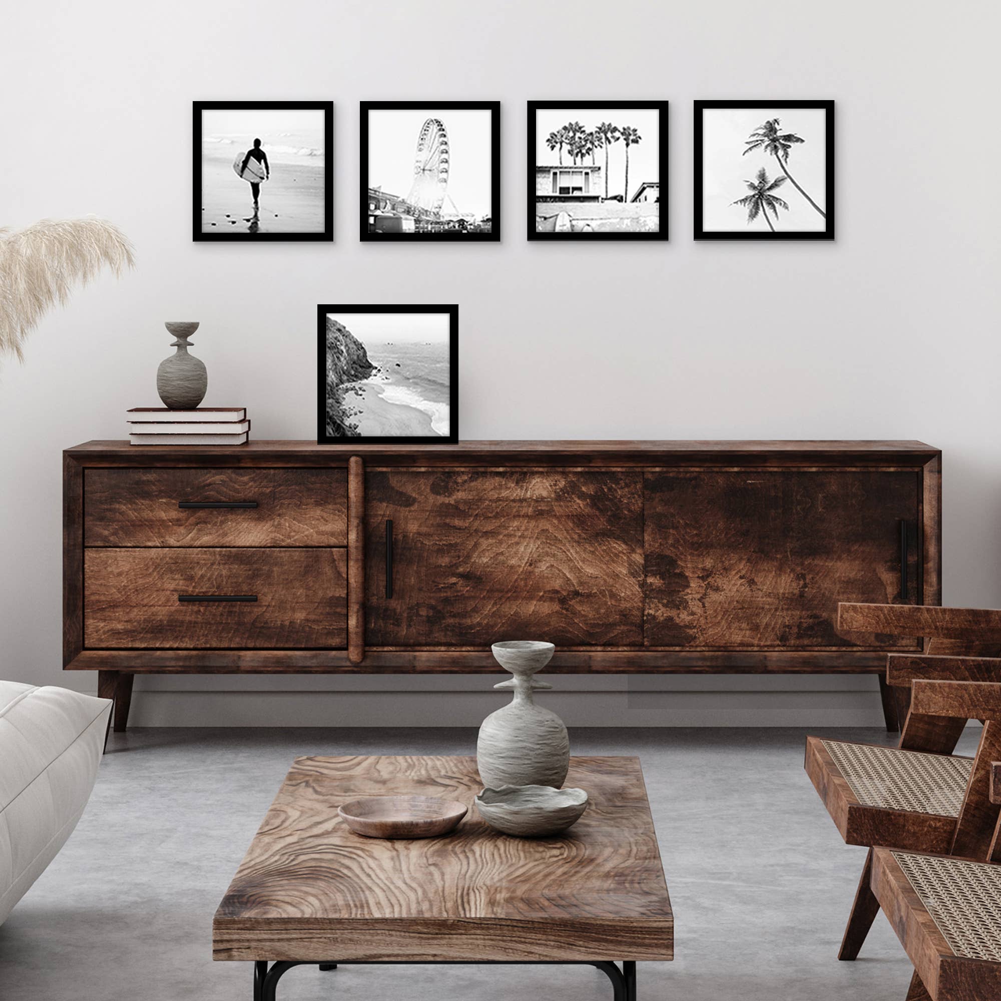 Americanflat - Wholesale Picture Frame - Americanflat 5 Pack Picture Frames With Mat Plexiglass Cover167