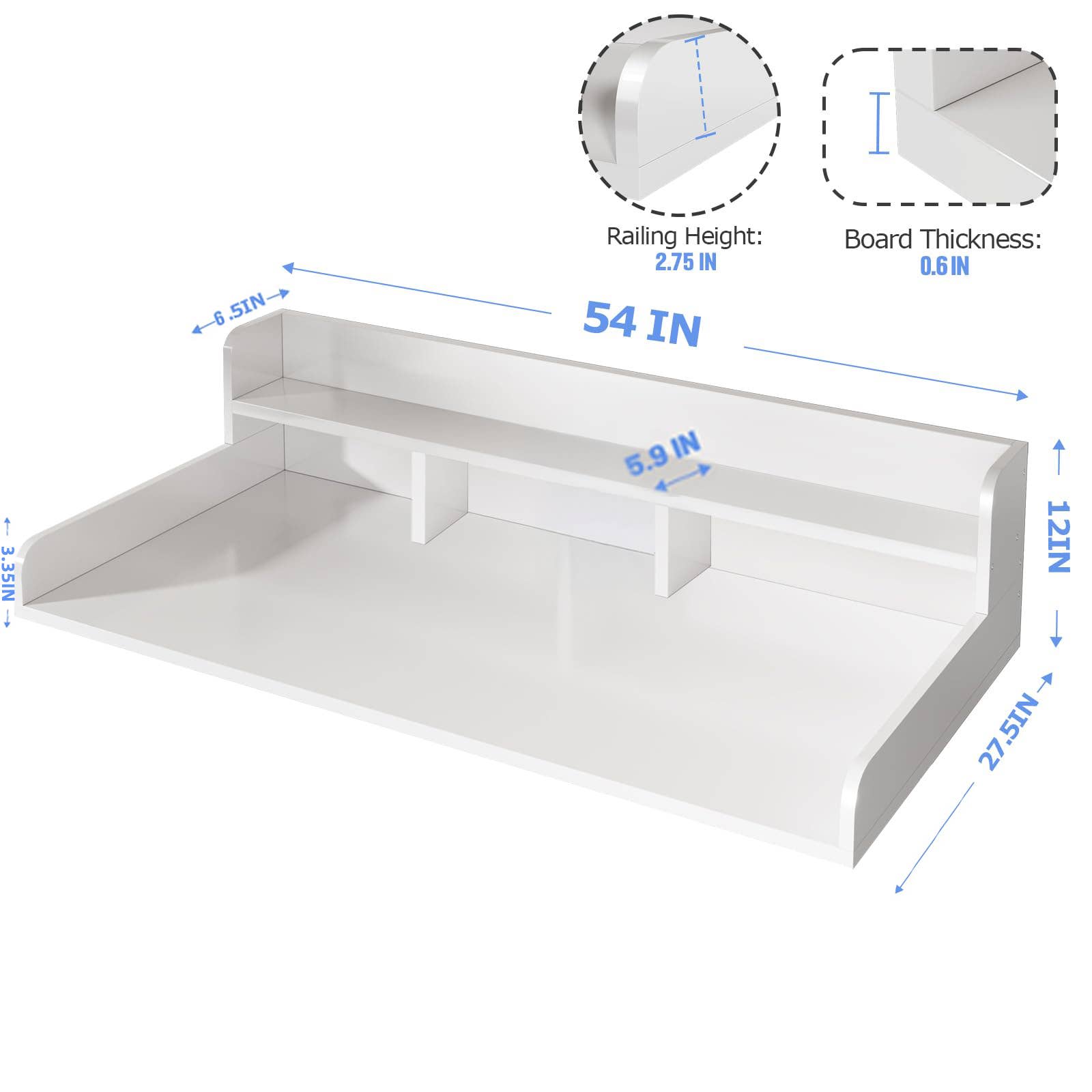 Washer Dryer Countertop 54x27.5 Double Layer Organizer White for wholesale on Faire2
