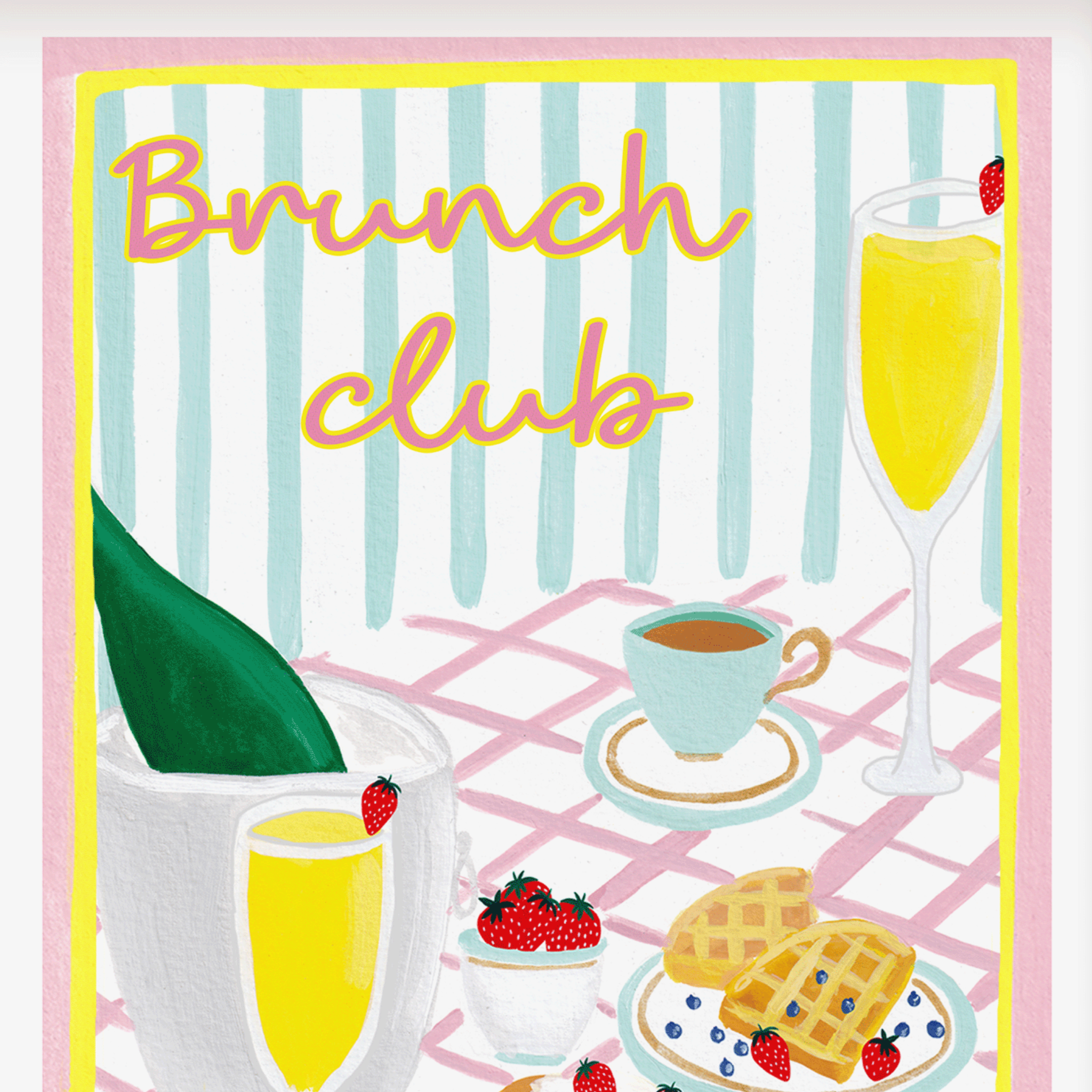Charlotte Farr Illustrations - Wholesale Art Print - Brunch Club Art Print1