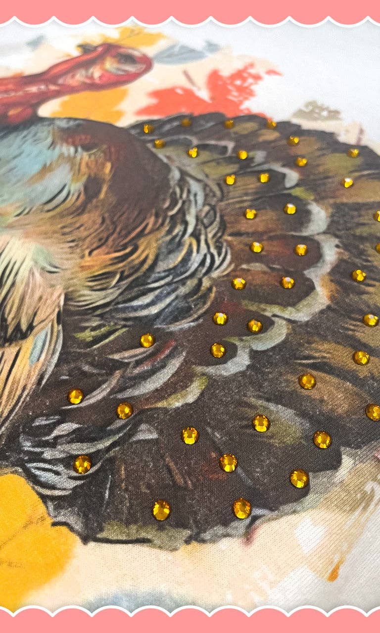 Sugar Stitch - Vente T-shirt à imprimés – femme - Chemise graphique en strass Gobble Gobble3