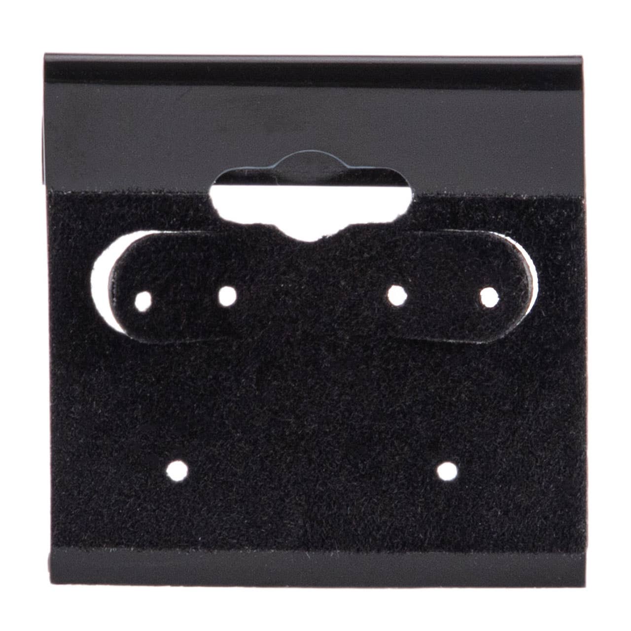 Store Supply Warehouse - Wholesale Jewelry Stand & Display - 1 ½" Black Square Velour Earring Cards - Pack of 1005