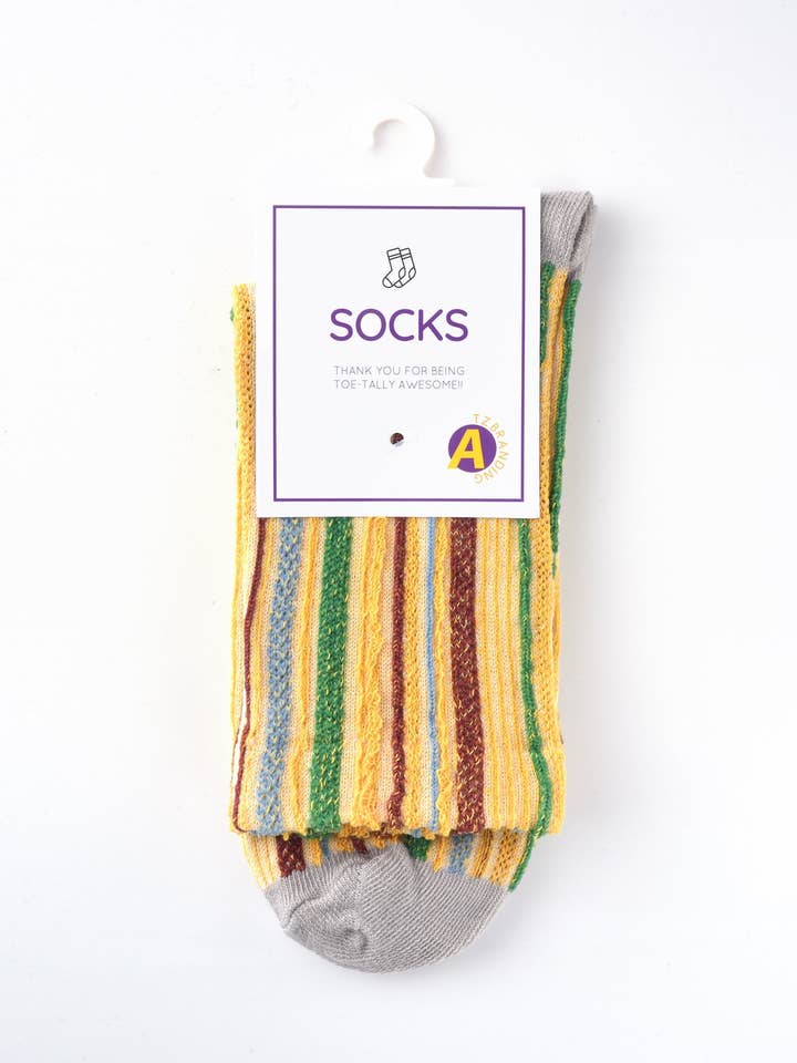 Funkyrel® Atzbranding Limited – Engroshandel Strømper - Dame – Rufia – Boheme strømper med farverige striber10