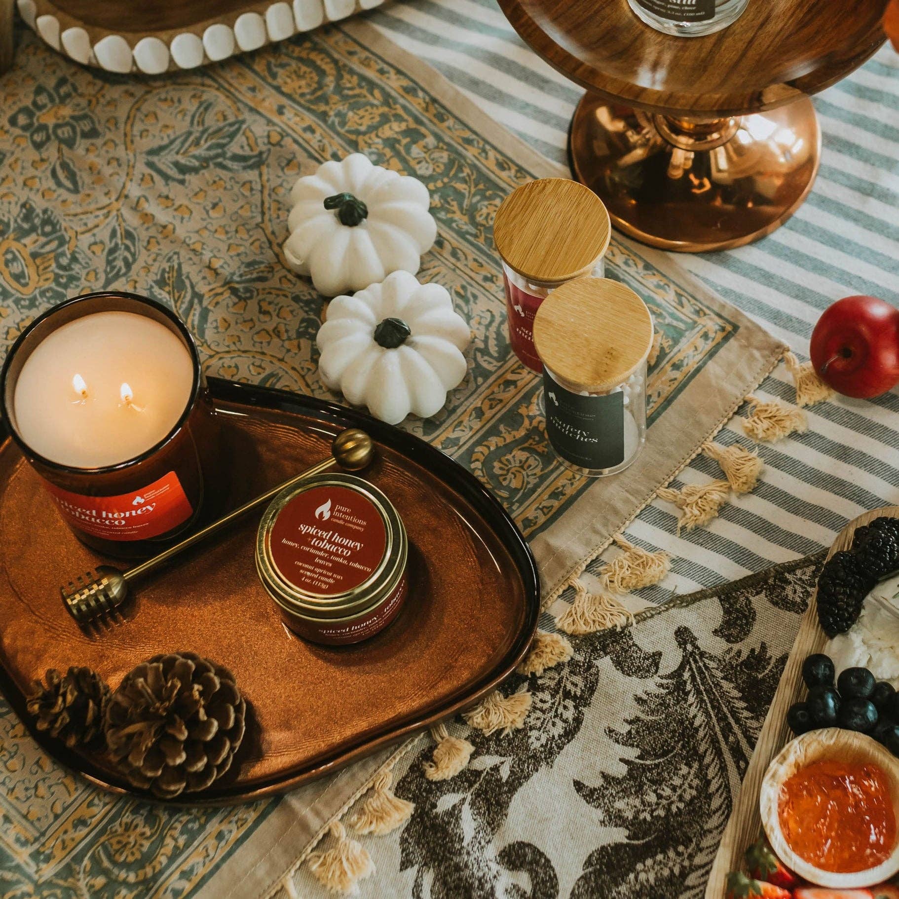 Pure Intentions Candle Company - Wholesale Jar/Filled Candle - Spiced Honey + Tobacco3