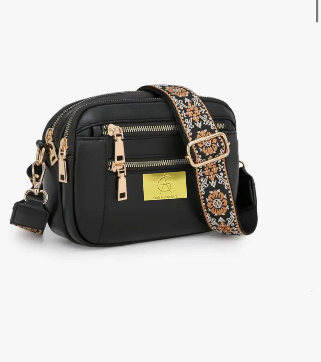 AlexisandGreenberg - Wholesale Crossbody Bag - Women's - A&G Crossbody Bag For Women Vegan Leather with Trendy Strap8