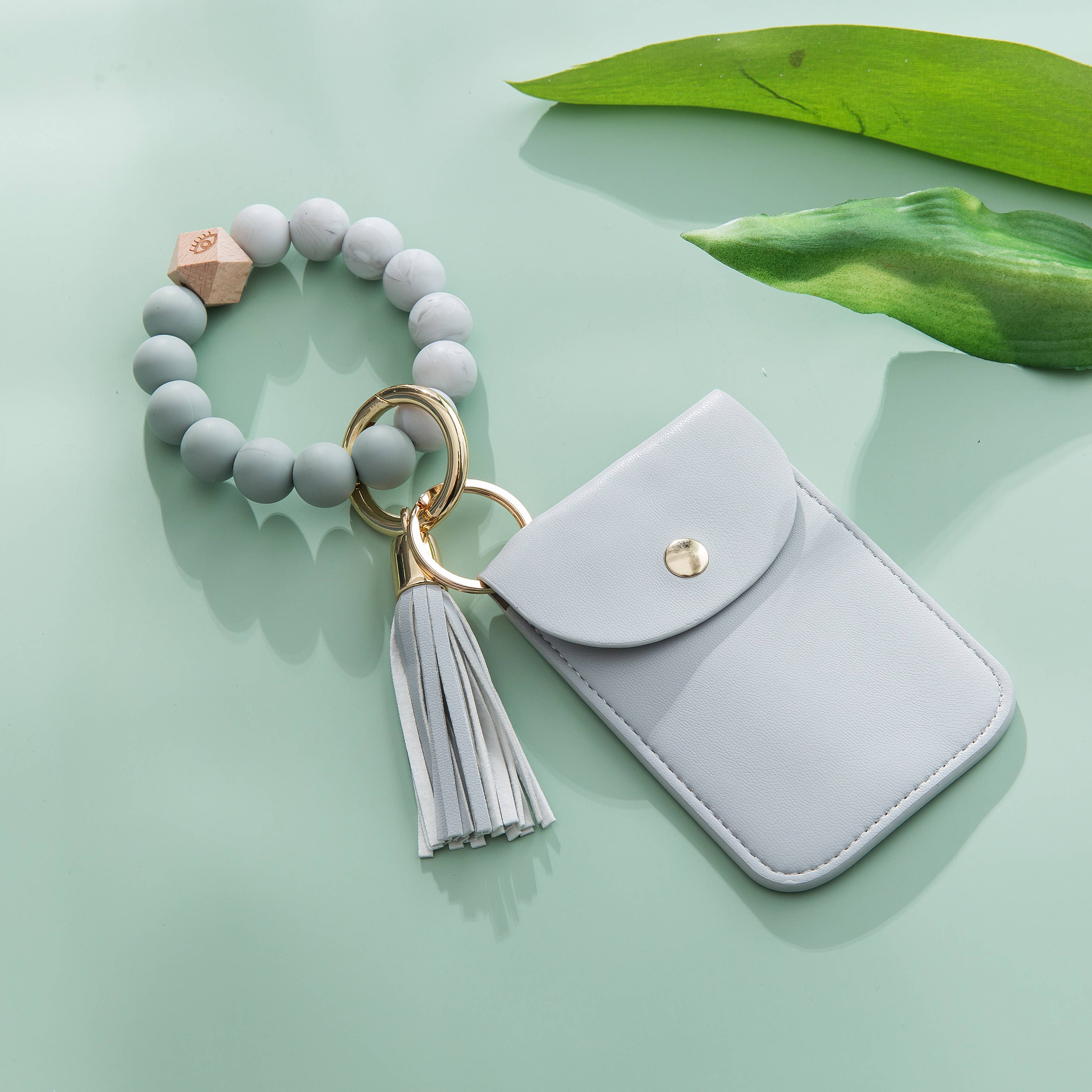 Sparkle Being - Vente Portefeuille – femme - Bracelet en silicone avec porte-cartes et porte-monnaie porte-clés (Laura)4